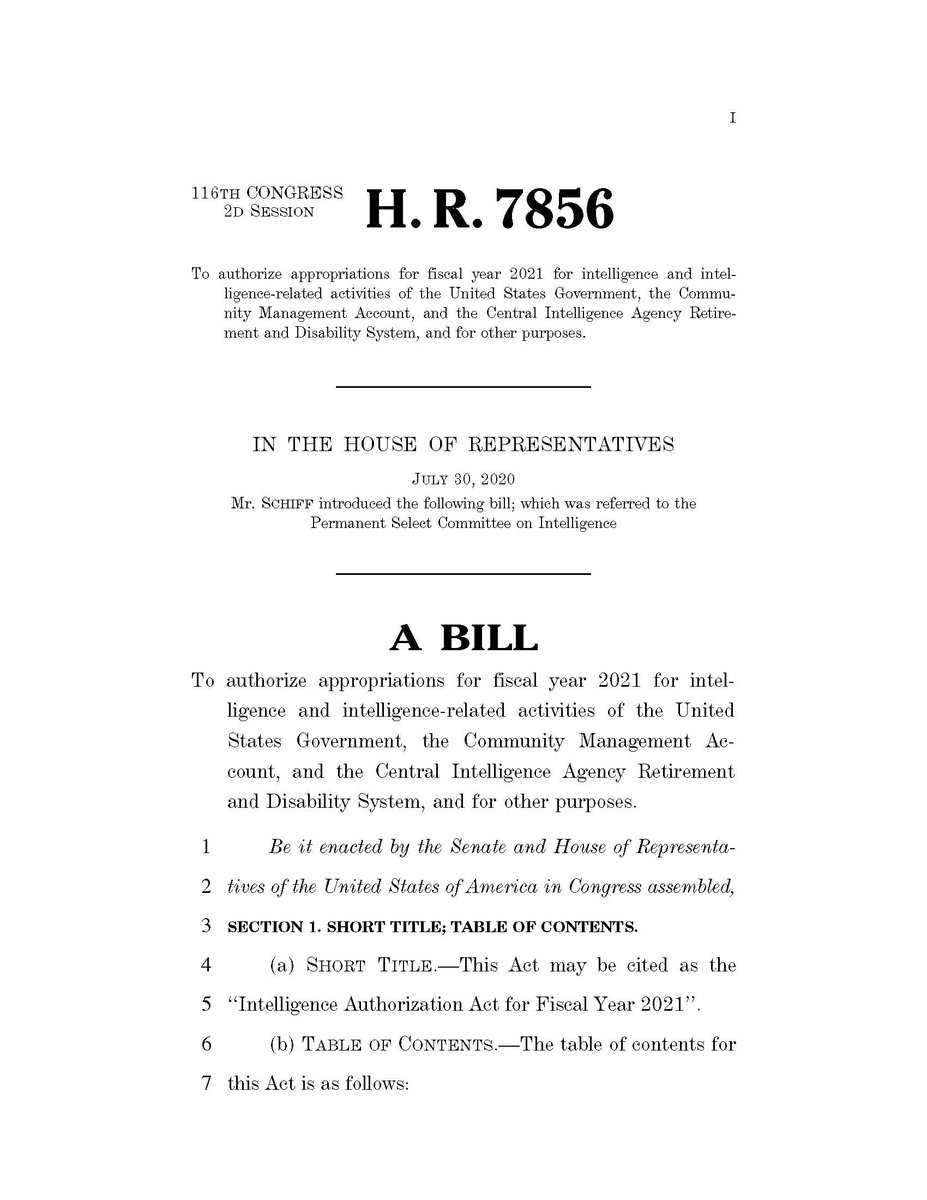 explaining its IAA bill on Oct. 30. Neither the House committee bill or its associated committee report contain any reference to UAP (unlike the Senate IAA committee report). #ufotwitter