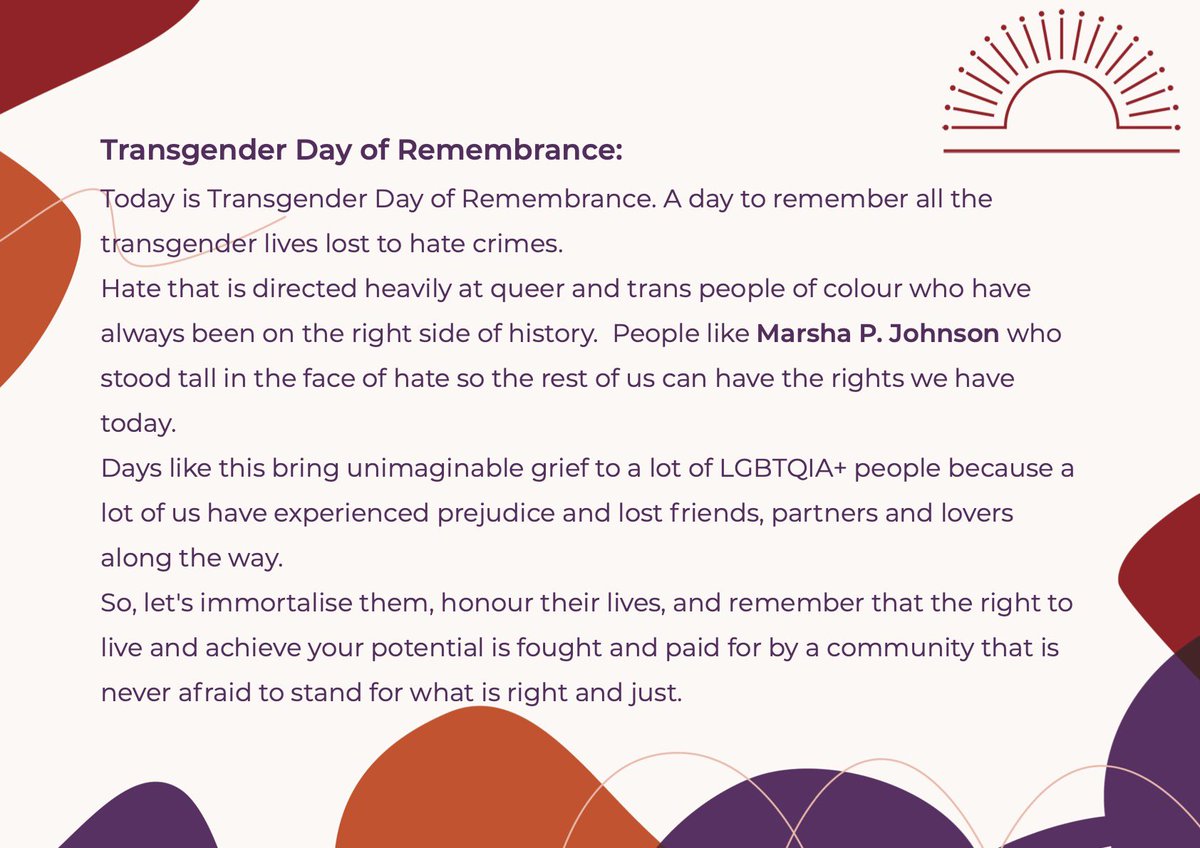 TahaSciencing's tweet image. Transgender Day of Remembrance yesterday, today, tomorrow and always. 🏳️‍⚧️
#TDoR2020  #TransDayOfRemembrance #TransAwarenessWeek2020