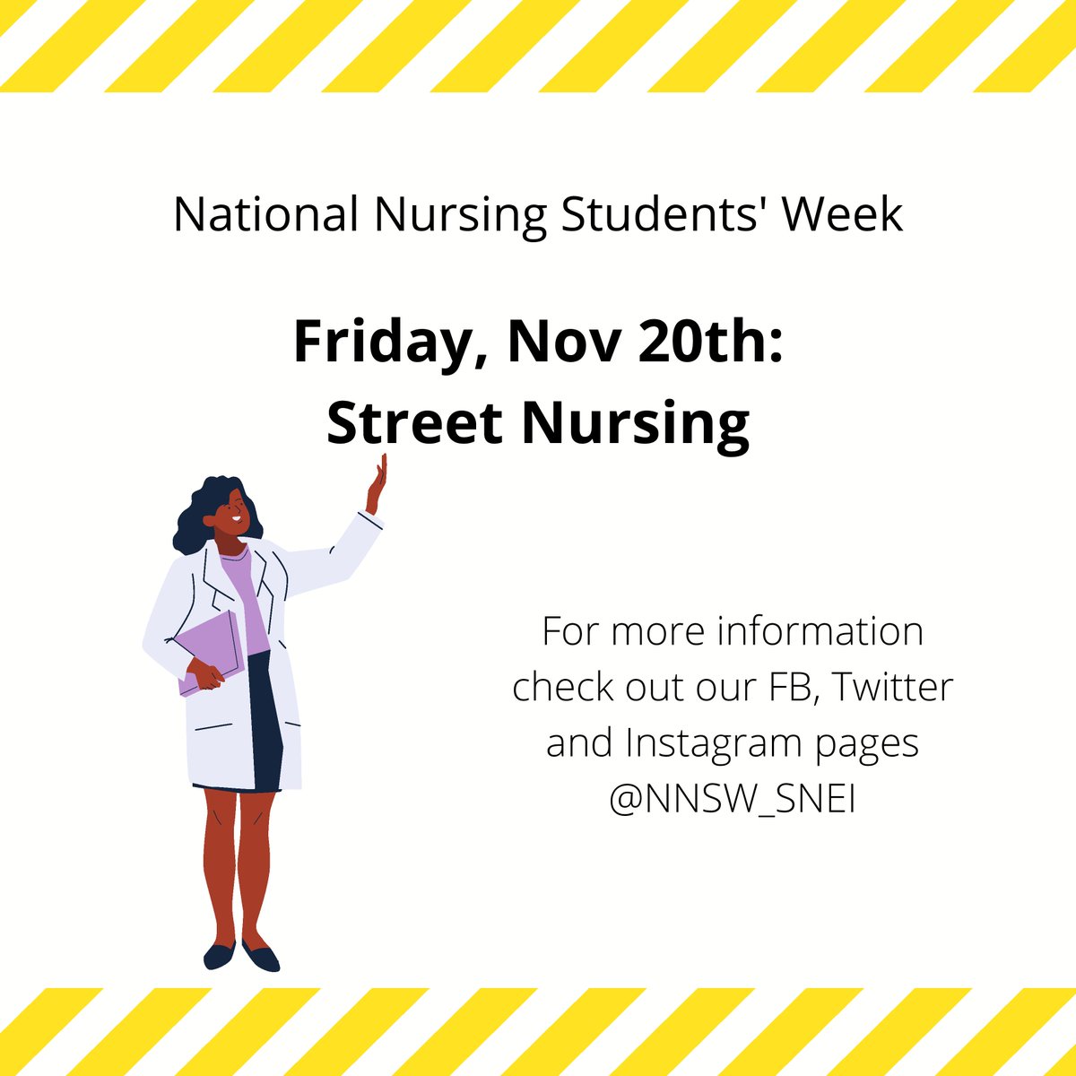 NNSW_SNEI's tweet photo. Happy Street Nursing Day // Joyeux jour des soins de rue !

#NNSW #SNEI #SreetNursing #SoinsdeRue #StudentNursing #Advocacy #HarmReduction @CNSA https://t.co/b6kMxhEyJh
