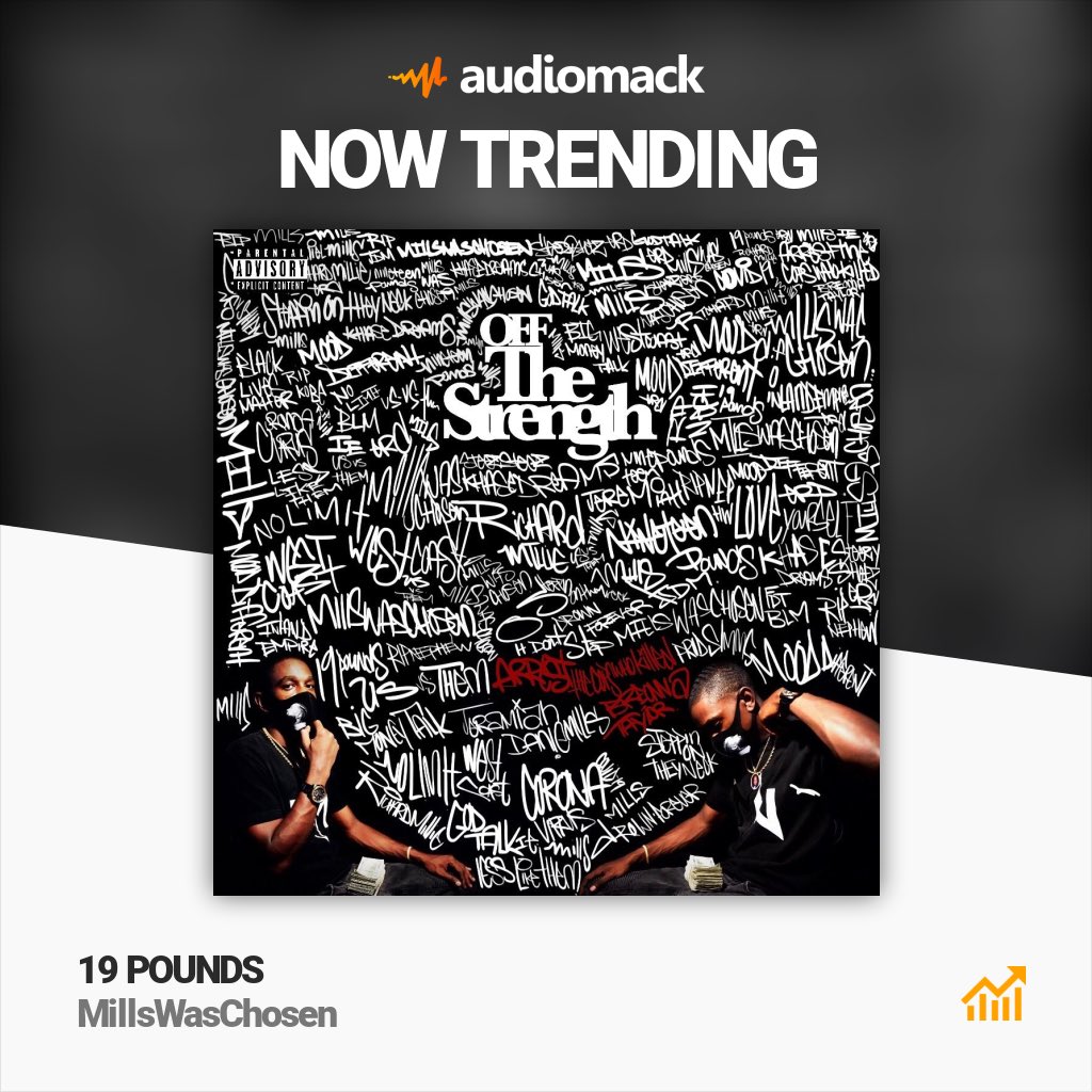 MillsWasChosen's tweet image. Two songs trending on @audiomack  ! Keep streaming #OffTheStrength EP 🙏🏿🙏🏿🙏🏿