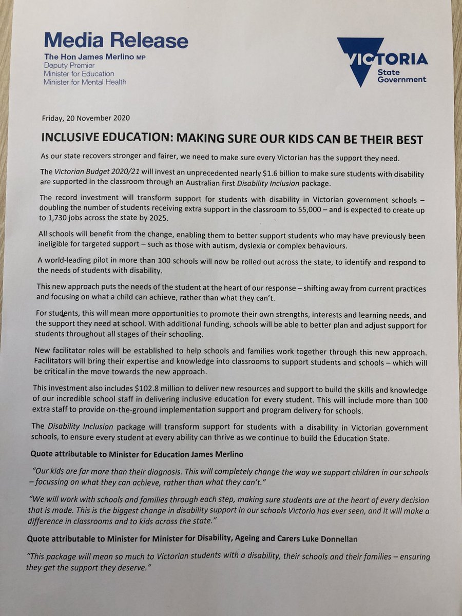 Australia’s first $1.6 billion Disability Inclusion package will mean extra support for 55,000 students, including those with autism, dyslexia or complex behaviours.