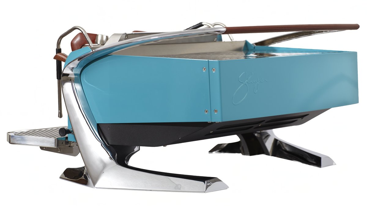 slayerespresso's tweet photo. Polished Chrome wings & Turquoise Blue panels on this Steam LP––we were bold with this stock color choice. Love it or hate it?
#SlayerEspresso #MakeCoffeeBetter #SteamLP https://t.co/u0BxtsDDTB