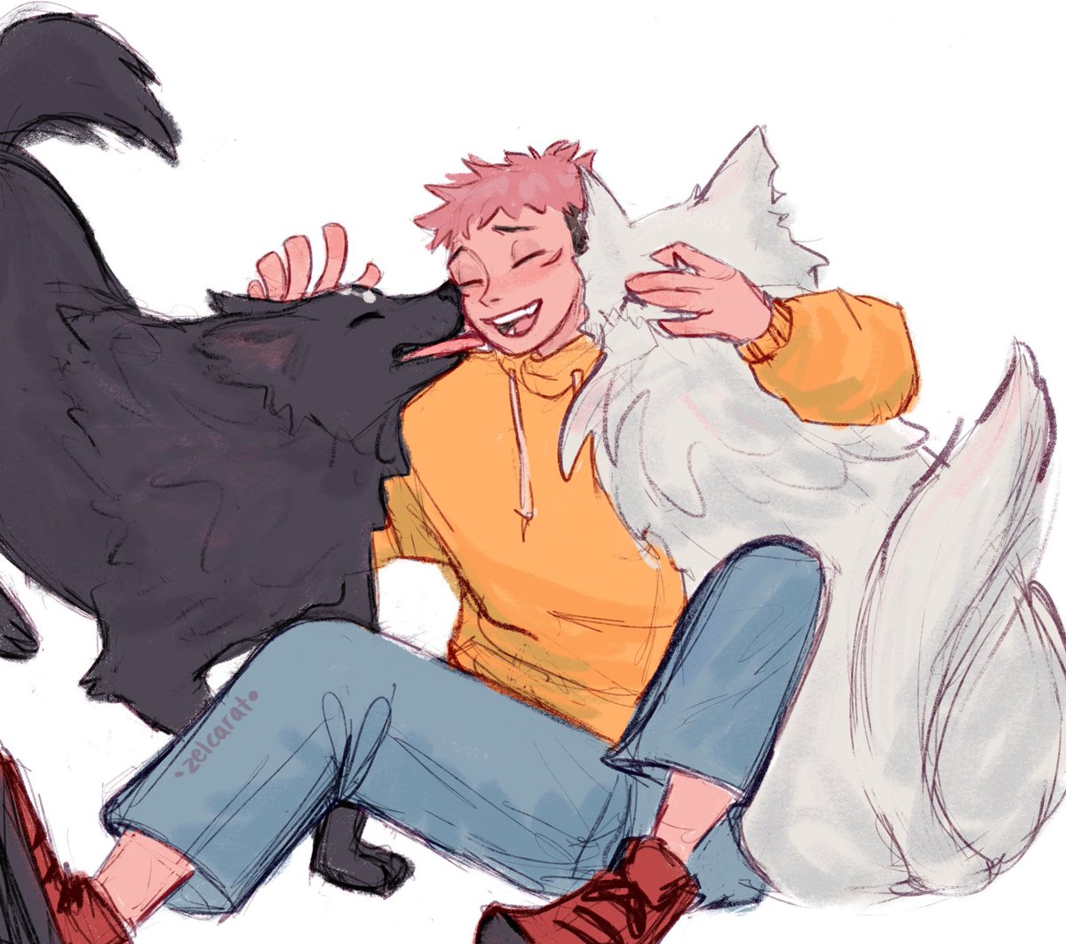 zelcarat's tweet image. Divine and emotional support dogs 🐶🐶