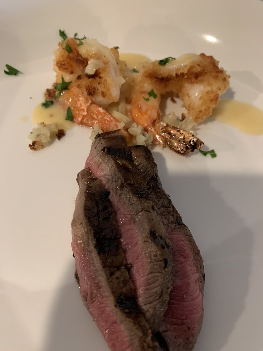 divine_fsw's tweet photo. We did some taste testing today! Surf n turf with featured menu item Shrimp Divine! For dessert we have a rich and delicious Tiramisu! Thanks for looking!! https://t.co/iXTh8JLPeK