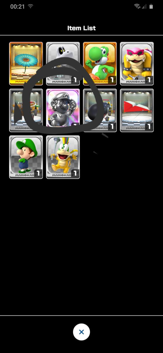 gorrell_beth's tweet photo. @mariokarttourEN So me being a comlete dumbo thought the gold pipe and star would mean new driver when it actually means High End and this is who I get once again was really hoping for builder or classic Luigi 🤬 https://t.co/GPv25Lrgz0