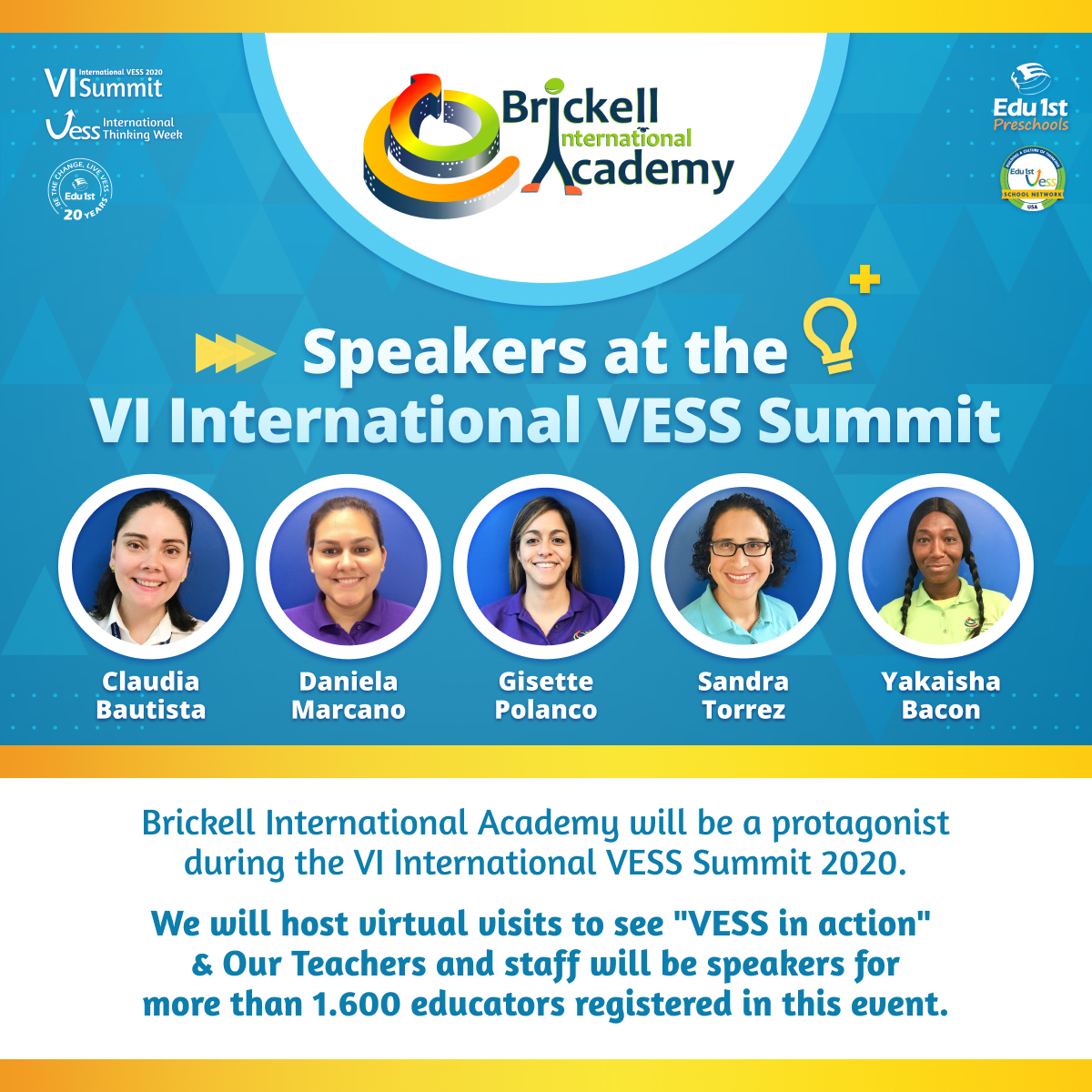 Edu1stVESS's tweet image. Edu1st.Preschools participates in the annual VESS Thinking Week 2020 and it´s a protagonist during the VI VESS International Summit 2020. 

#VESSWeek #vesssummit #vessmodel #leadership #wearevess #visiblethinking