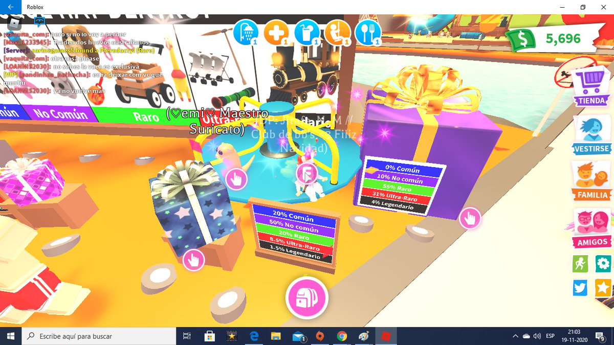 Miiaauraax's tweet photo. @KraoESP Estoy en un servidor de Adopt me con el juego del parque bugeadíiisimo xD No pude evitar sacarme una foto con el Maestro Suricato :H jajajajjajjjaa xD https://t.co/Rn8tgl8EXq
