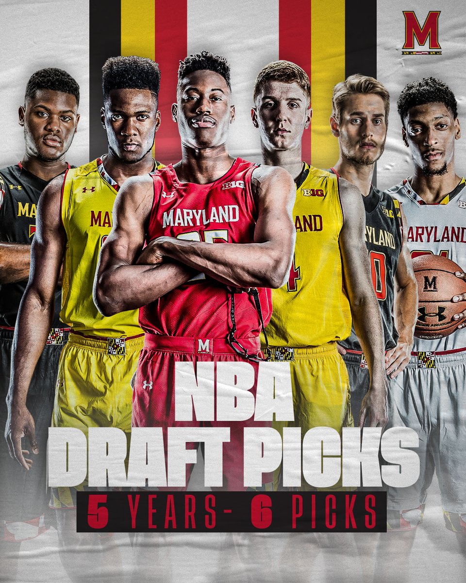 Maryland to the NBA. Our six draftees in the last five years is tied for most in the Big Ten in that span. #NBADraft