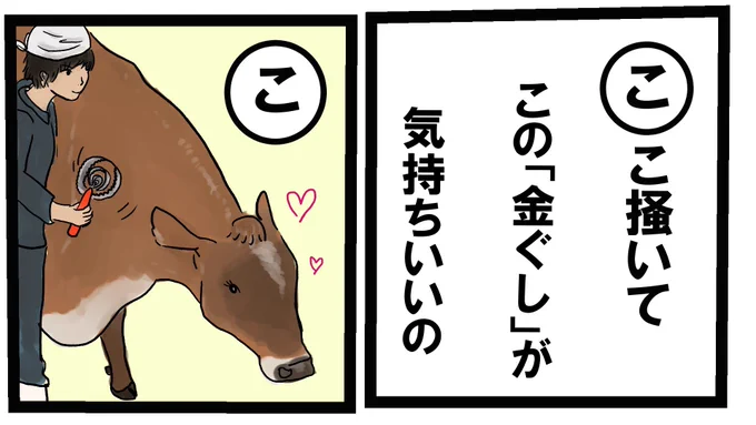 牛カルタ『こ』

トゲトゲしててぱっと見は痛そうに見えるけど、牛さんの皮膚の厚さだとこれがなかなか気持ちいいんだって

#牛 #牛イラスト #牛カルタ 