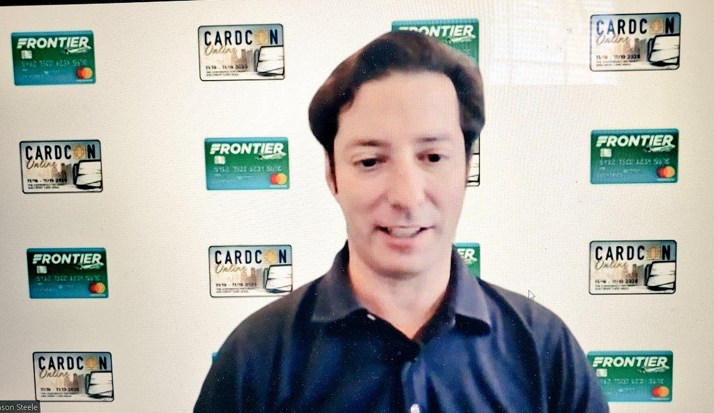 KenKraetzer's tweet photo. Congratulations to @realjasonsteele for transforming his #Cardcon2020 conf for travel and credit card media, sponsor @FlyFrontier, into engaging, informative online event, 3 hours of sessions for four days a working formula. Looking forward to in person next year. @cbsiservices https://t.co/jtpQMpf3Id