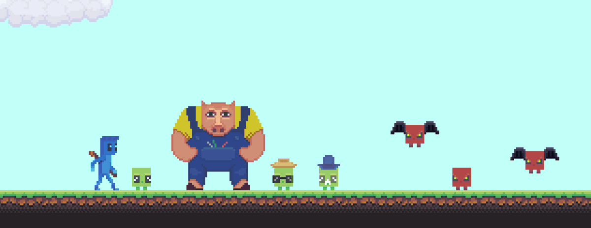 CodeGd2's tweet image. worked on some NPCs for my game this week. What do you think?