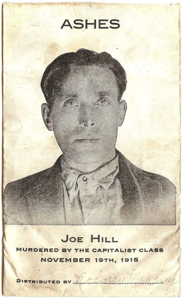 OTD in 1916, packets containing bits of the ashes of Joe Hill were passed out to 150 people at an Industrial Workers of the World meeting at the West Side Auditorium in Chicago.