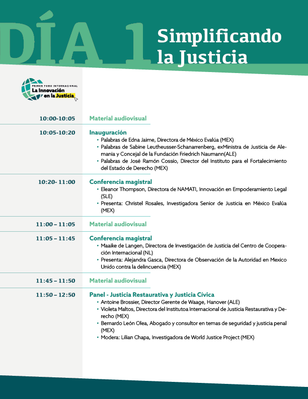 mexevalua's tweet photo. Este 23 de noviembre discutimos cómo se está #InnovandolaJusticia para simplificar procesos y acercar a los ciudadanos.

Nos acompañan @JRCossio, @sls_fdp, @MaaikedeLangen, @VioletaMaltos, @cklilian y @bernardomariale.

¿Y tú? Regístrate aquí https://t.co/t9iJZTSeCc https://t.co/kWyhU9hY48