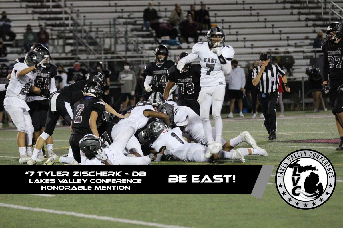 BeEast_Football's tweet photo. Junior DB Tyler Zischerk - Lakes Valley Conference Honorable Mention #BeEAST #PlayForTre https://t.co/cY4KVcns5M