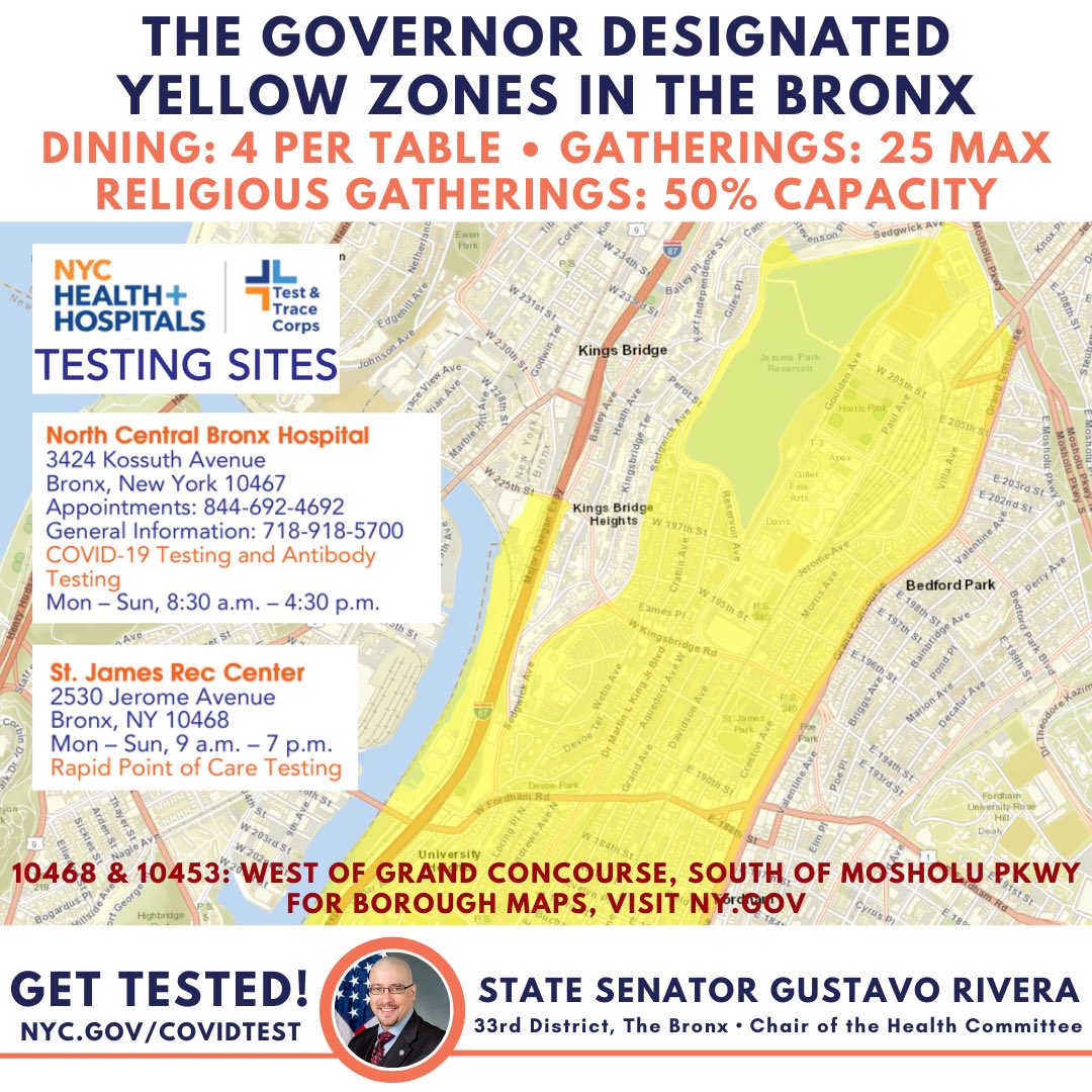 Do you live in zip codes 10468 & 10453 in Kingsbridge Heights & University Heights?  #GetTested at a nearby site!Vives en los códigos postales 10468 y 10453 en Kingsbridge Heights & University Heights?  #HaztelaPrueba en un sitio cercano!