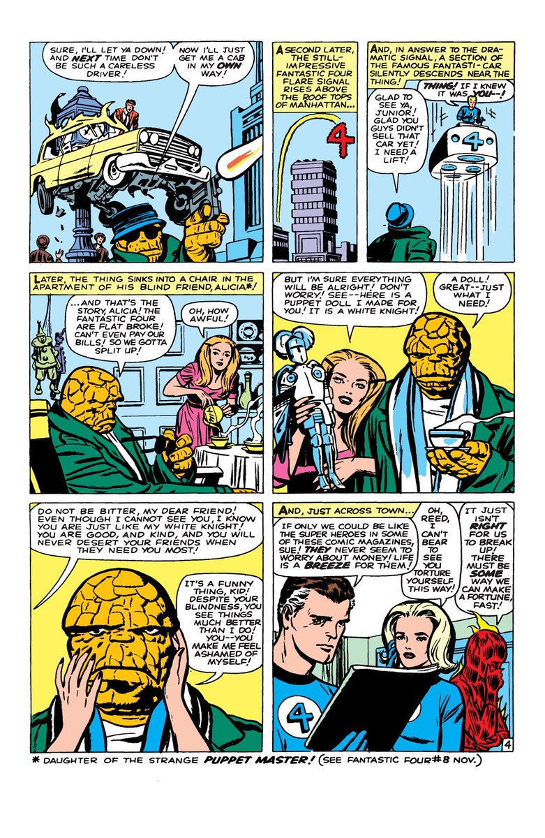 Alicia brought some MAJOR change to Ben while he wanted to be normal, HE WAS now afraid because he started to believe she loved the Thing, ah Marvel drama you always add a fucking wrinkle to everything, this would later play into the Thing finding ways to STAY AS THE THING.