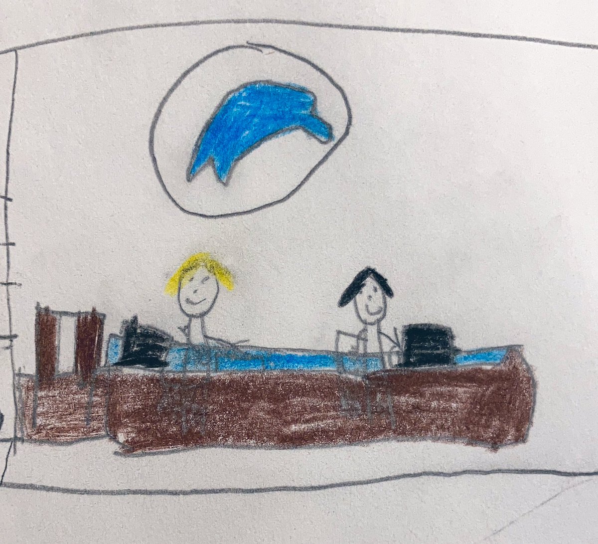 FierceDolphin69's tweet photo. Thank you cards and drawings from students are the best. Clearly recognizable who these are. #D69SpreadJoy #EdisonDolphins https://t.co/qSmMyV7qry