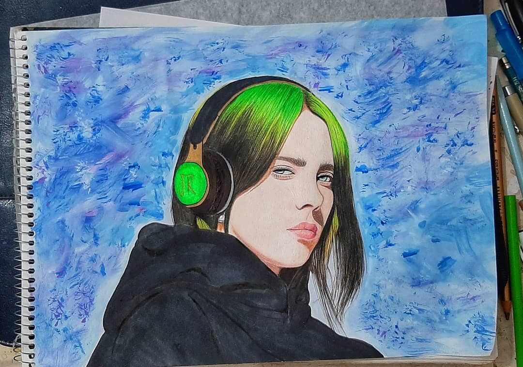 Billie <a href="/prismacolor/">anahid ortega</a>  y Acrílicos 
#billieeilish #painting #art #artist #drawing #artwork #paint #artistsoninstagram #illustration #contemporaryart #sketch #instaart #watercolor #artoftheday #arte #acrylicpainting #draw #digitalart #love #abstractart #design #portrait #paintings