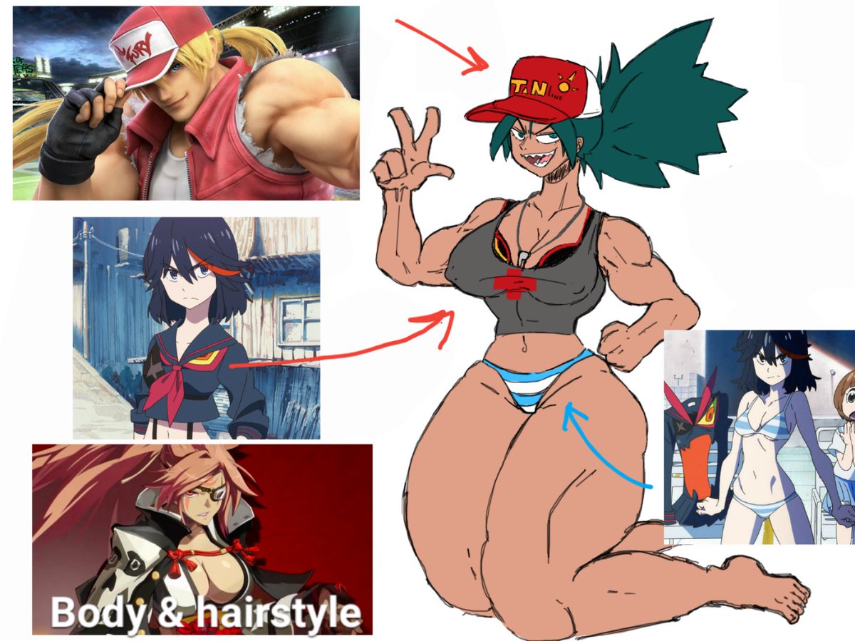 Some design elements that went into making Big Sister Yuna! 