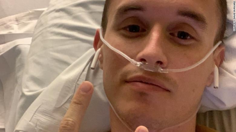 This one scared me. <a href="/sarasidnerCNN/">Sara Sidner</a> talks to a fit, healthy doctor, just 28, who didn't seem a big risk for severe Covid. But when he got it, he just couldn't get a breath. cnn.it/3fs9Zux