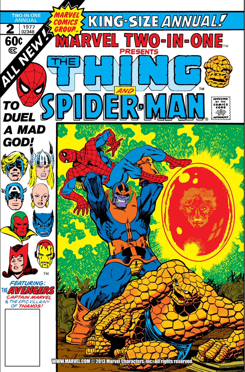 Annual 2 would the first major loss for Thanos, because the Thing and Spider-man DECIDED TO SAVE THE AVENGERS and if your going to take on Thanos you might as well get the two POPULAR ONES TO DO IT!