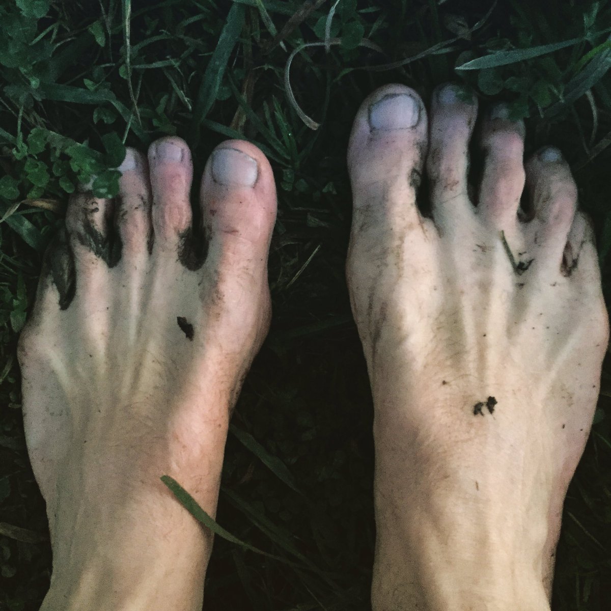 MikeFarrow's tweet image. Cold wet muddy, happy healthy feet ❤️ #barefoot #happy