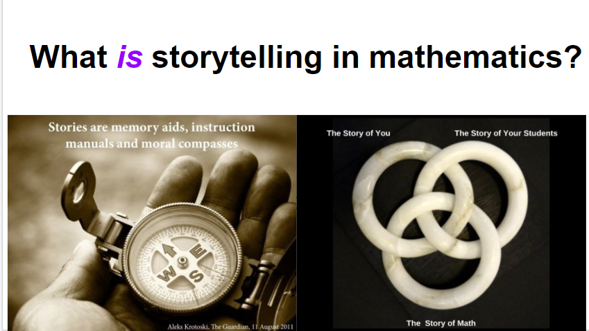 Mathgarden's tweet image. When dive deep, we will discover deeper answers for the placement of math stories in our classrooms. #octmchat