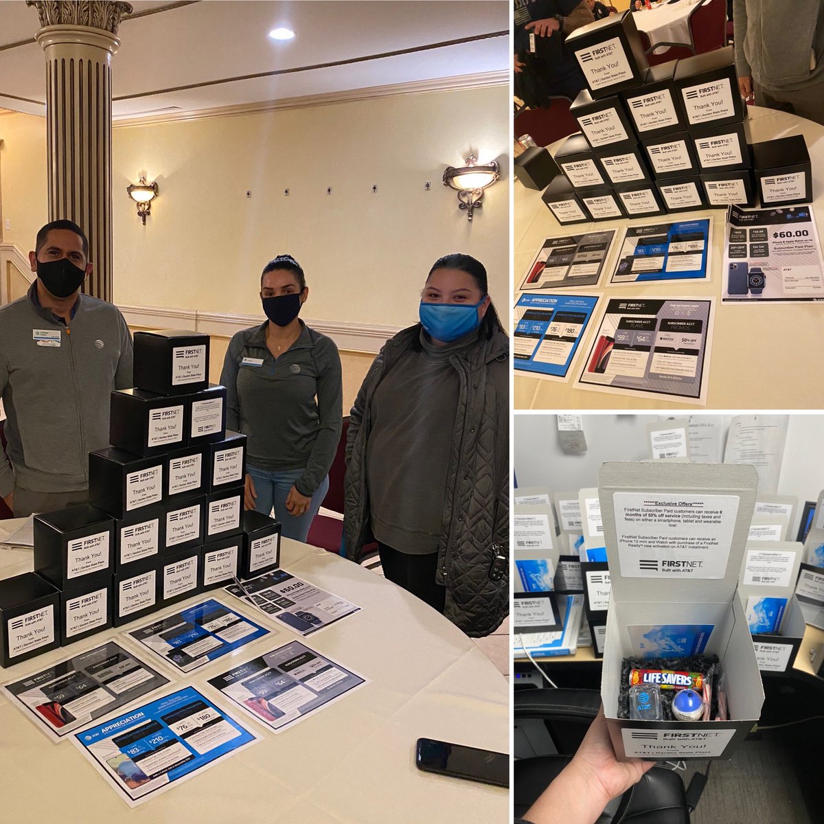 angels_candie's tweet image. Thank you to Elizabeth PD for inviting us to your Friendsgiving event!   Enjoy your #essentialbox from us 💙#lifesavers #firstresponders #iPhonenWatchonUs #LifeAtATT #FirstNet #SignatureSizzlers