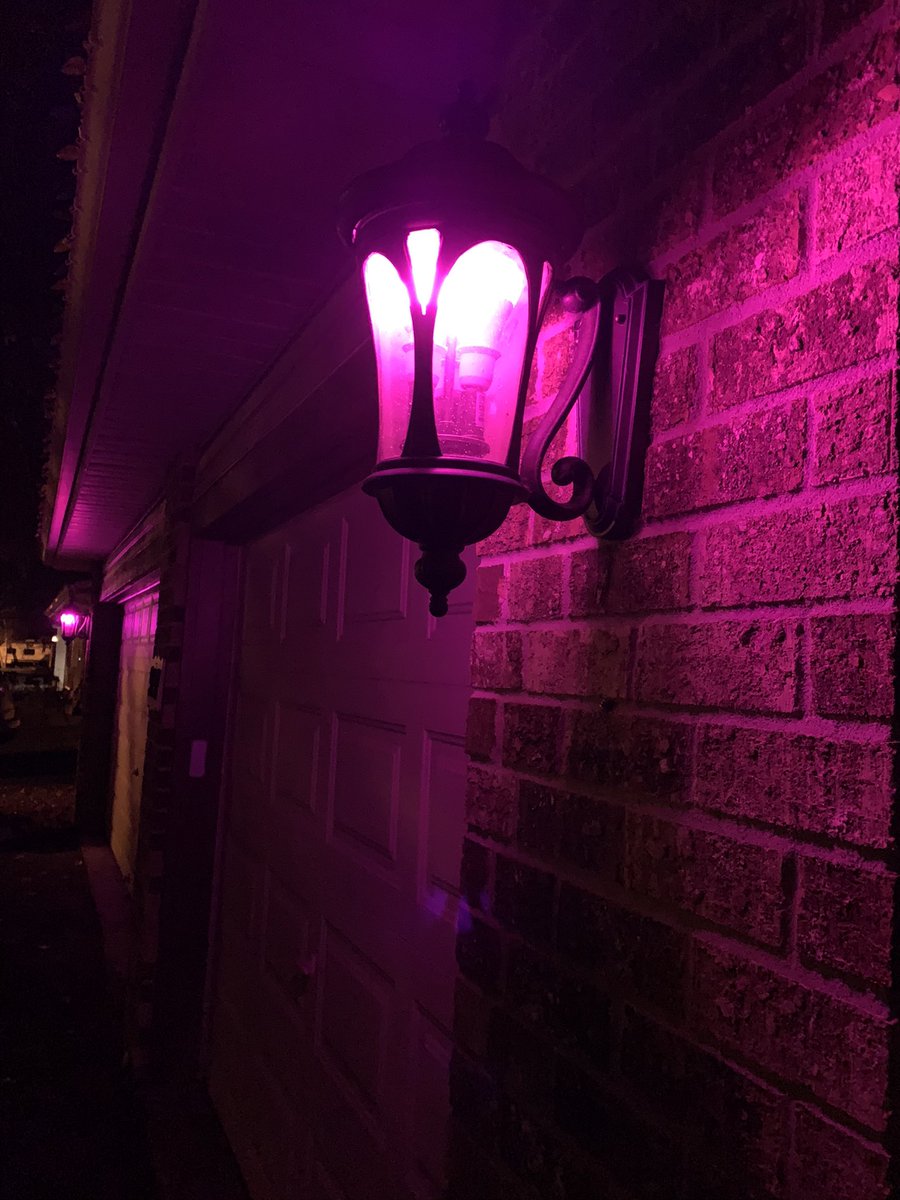 Turned the house purple tonight in honor of those who have died of COVID.  #MNtogether