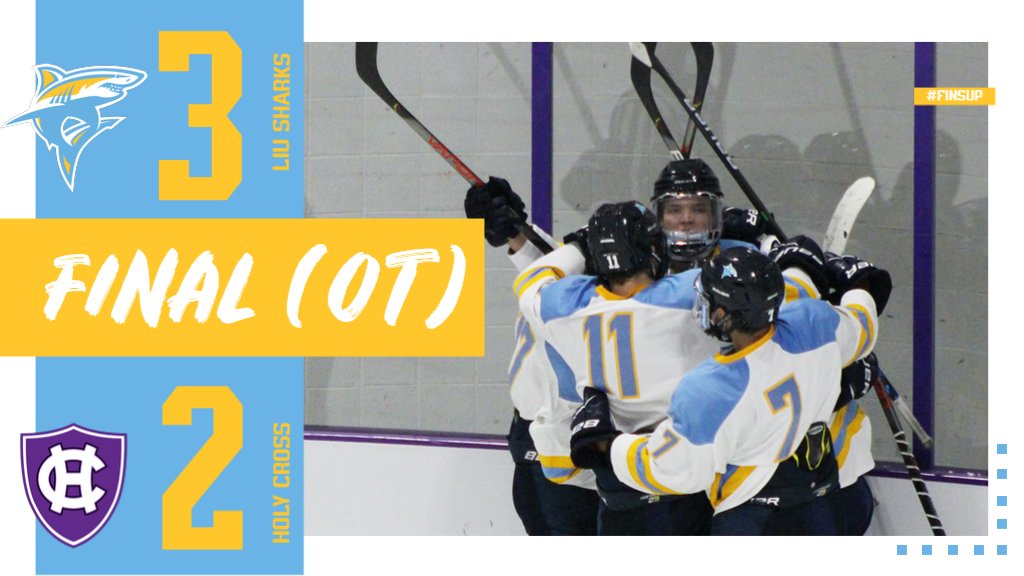 LIUMHockey's tweet photo. Game number one, WIN NUMBER ONE!
And with that, the Sharks are officially the NCAA All-Time Leader in winning percentage (1.000) 🤓 https://t.co/ENwn13BMPS