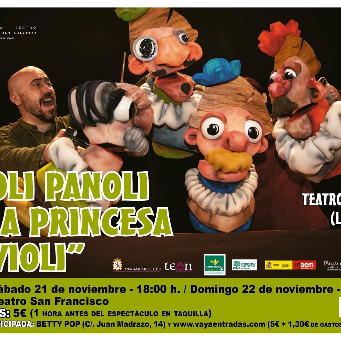 teatrosanfranci's tweet photo. este fin de semana "El Poli Panoli y la princes Rqvioli", en #leonesp tenemos #CulturaSegura con @CajaRuralLeon ven a disfrutar de la programación #familiar @Ocioenleon @Leon_con_peques https://t.co/RomctmEXa7