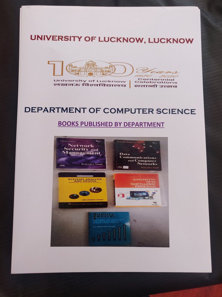 ProfBsingh's tweet image. #LUCentennialCelebrations Day 2:  Science Festival @ProfBsingh
#Data_Communication and computer_network @Network_security and management @System_analysis and design @Systems and software process @Quality_control and reliability