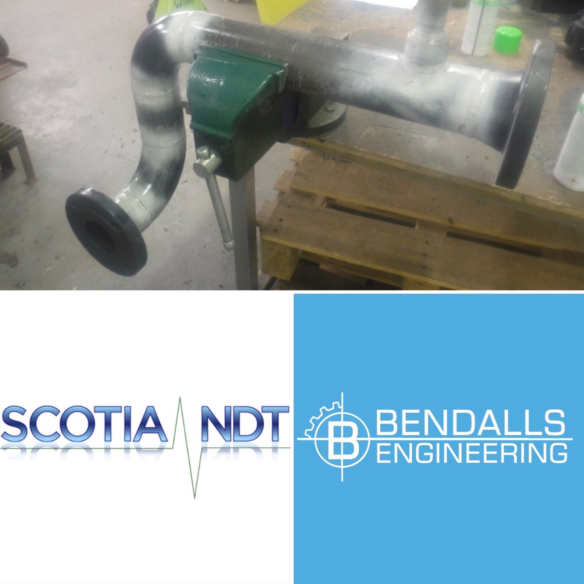 Scotia_NDT's tweet photo. Small 3”Sch40 bypass line came in for inspection
Weld inspection and MPI carried out in-house and Radiography and Hydrotest carried out at Bendalls Engineering all to ASME B31.3. All done in a day
Thanks to @Bendalls_Eng for the assistance @Scotia_NDT #NDT #Quality #inspection https://t.co/9XufoDNIJk