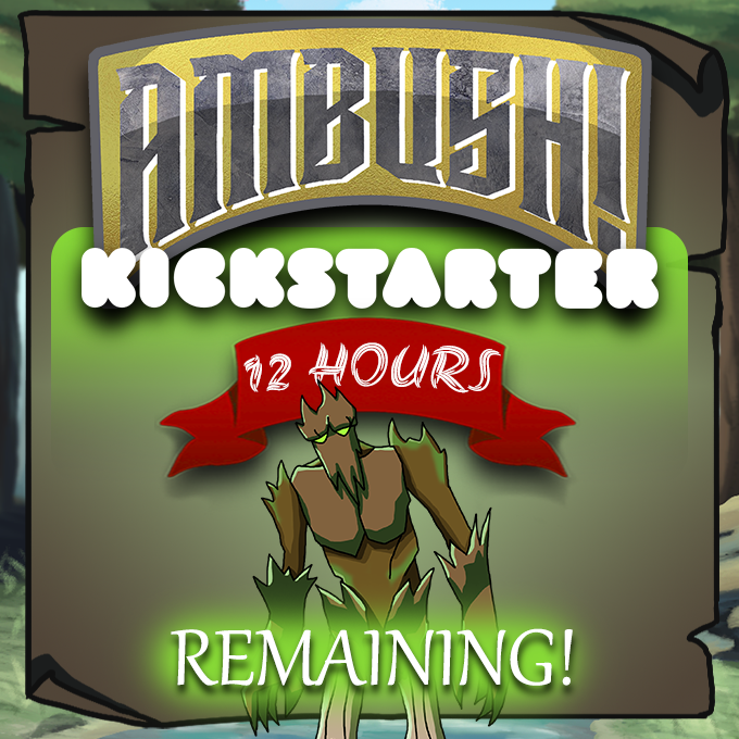 ambushcardgame's tweet photo. Only 12 hours left to support Ambush! on Kickstarter! Visit the link in our bio or tell your friends and family to help the Ambush! team reach our goal! 

#boardgames #cardgames #strategy #Kickstarter #fantasy #ambush #cardgames #boardgamesofinstagram #usc #fighton #game https://t.co/hrbqhCBFyG