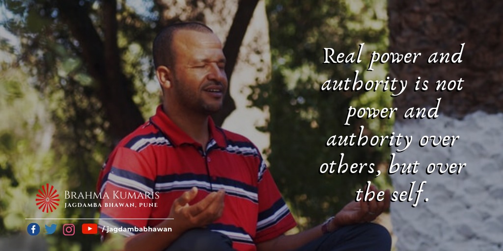 jagdambabhawan's tweet photo. #PureFriday #BrahmaKumaris #PowerAndAuthority
Real power and authority comes first by changing oneself to adapt to different situations and people.  He does not wait for people or situations to change. Only the one who learns to mould himself in every situation is real gold. https://t.co/Zeg9AeSmL4