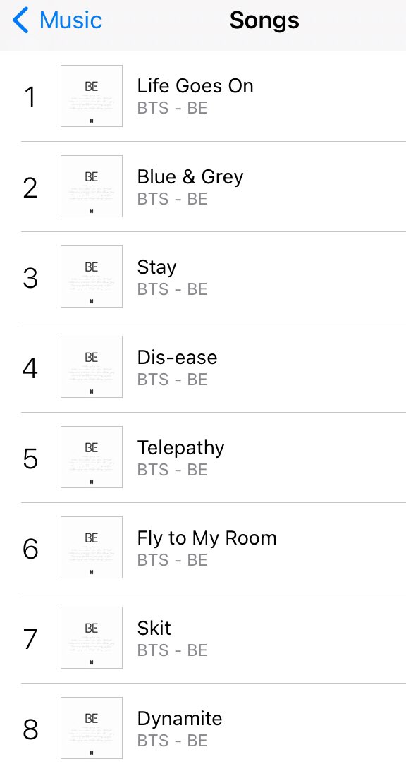 [!!!] BE (<a href="/BTS_twt/">방탄소년단</a>) ALL KILL EN ITUNES CHILE 🇨🇱