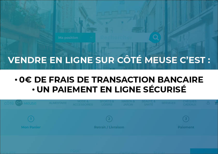 CoteMeuse's tweet photo. Commerçants meusiens, sur Côté Meuse, 100% du prix de vente vous revient. 

Pour vous soutenir, nous prenons en charge les frais de transactions bancaires pour toutes vos ventes en ligne sur notre plateforme : 
https://t.co/qLz9yMAeRB https://t.co/N95DEeKHj0
