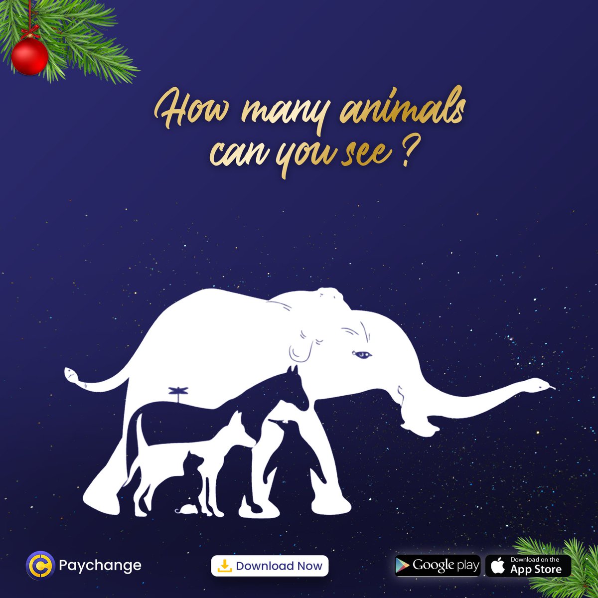 PaychangeN's tweet photo. It’s #TGIF 
How many animals can you see? 

Comment your answer below👇👇
#Paychange #Fintech #SeamlessTransfer https://t.co/PPDkNTRg8g