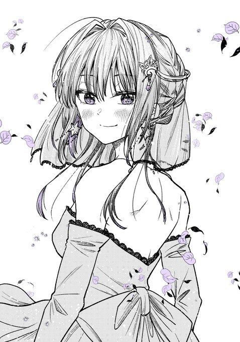 「breasts wedding dress」 illustration images(Oldest)