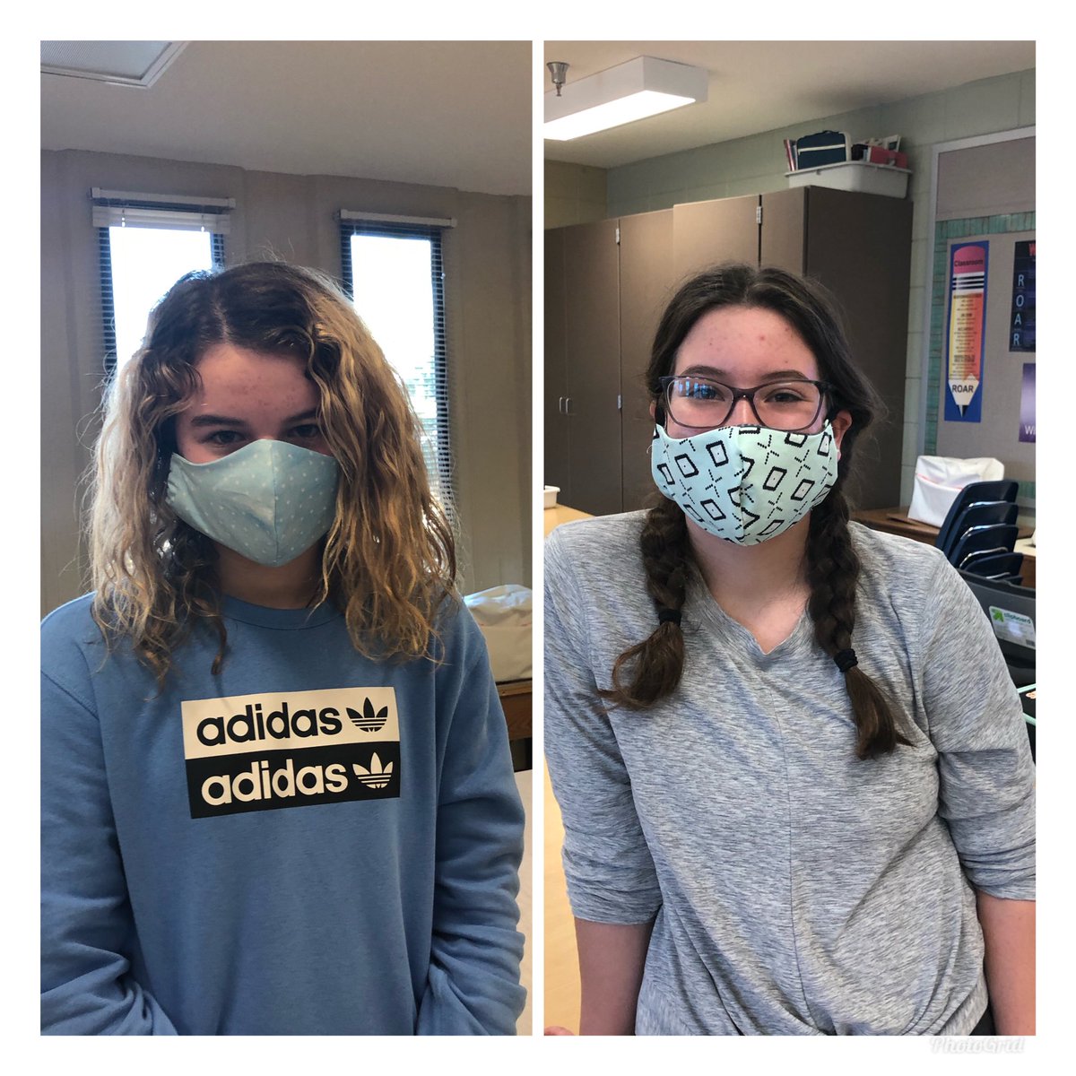Super proud of the 8th grade Group B Sewists. They got their masks done today. Here’s a few who were willing to be photographed! <a href="/Wildcats512/">TMSWildcats</a> <a href="/theSMSD/">SM School District</a> #thesmsd #sewingatschool #FACS