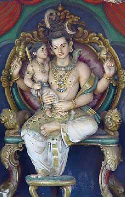 Swami malai Muruga in form of Skanda gurunathar Explaining pranava meaning to his father siva