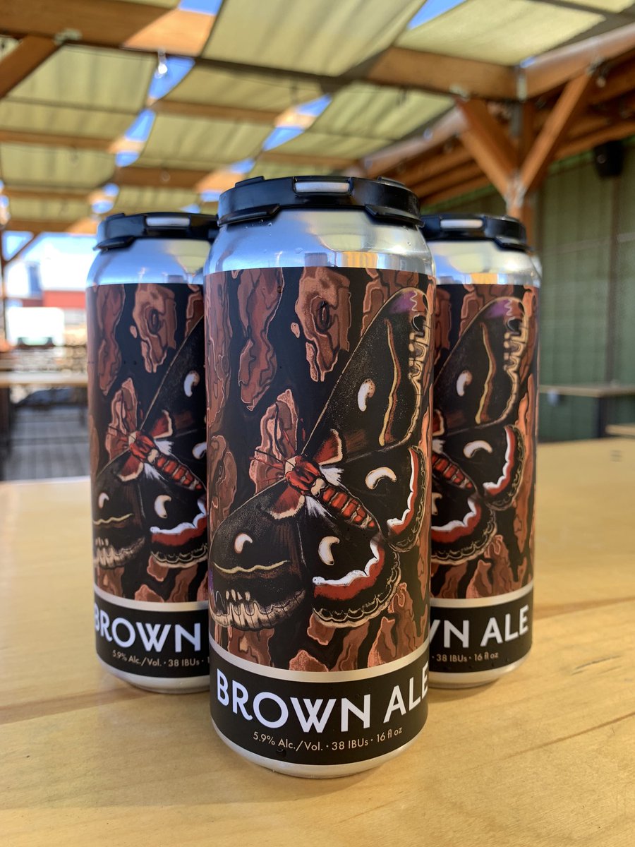 New can design for <a href="/SecondStBrewery/">SecondStreetBrewery</a>! 2020 #gabf Gold Winning Brown Ale 🍺 Art inspired by the often overlooked beauty of #moths