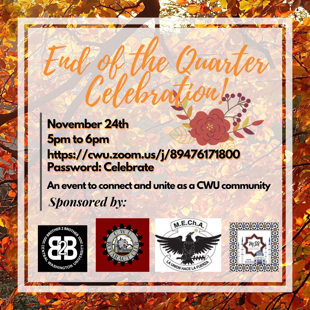 cwu_b2b's tweet photo. An end of quarter celebration hosted by Brother 2 Brother! Inviting a variety of diversity groups of campus, Brother 2 Brother would like to provide an hour to spend time with a diverse population of your peers. Come share your reflections on Fall quarter and meet new people! https://t.co/XUARELM5PX