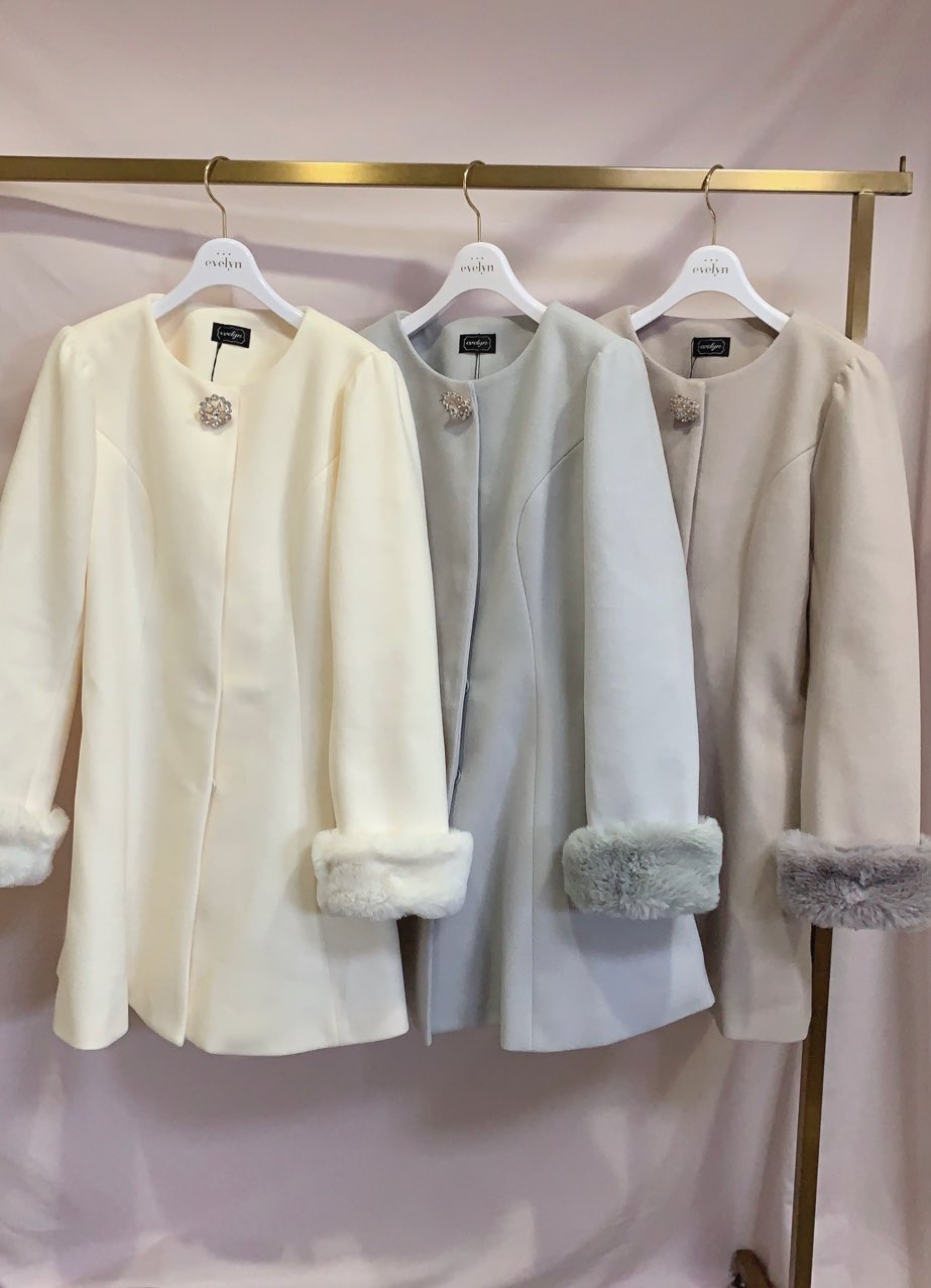 anmille アンミール 2024 オリジナルビジューノーカラーコート evelyn オリジナルビジューコート OW anmille アンミール 2024