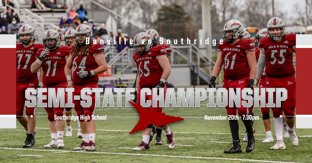 dchswarriors's tweet photo. Warrior Nation, up for a road trip south tonight to watch the Warriors take on Southridge in semi-state? Plenty of tickets available! Stop by Door 14 between 10 and noon to grab yours! $10 each, cash or check. #WarriorPride @HCWarriorFB @BoostersWarrior @DCSCWarriors https://t.co/KkpHfxXIH3