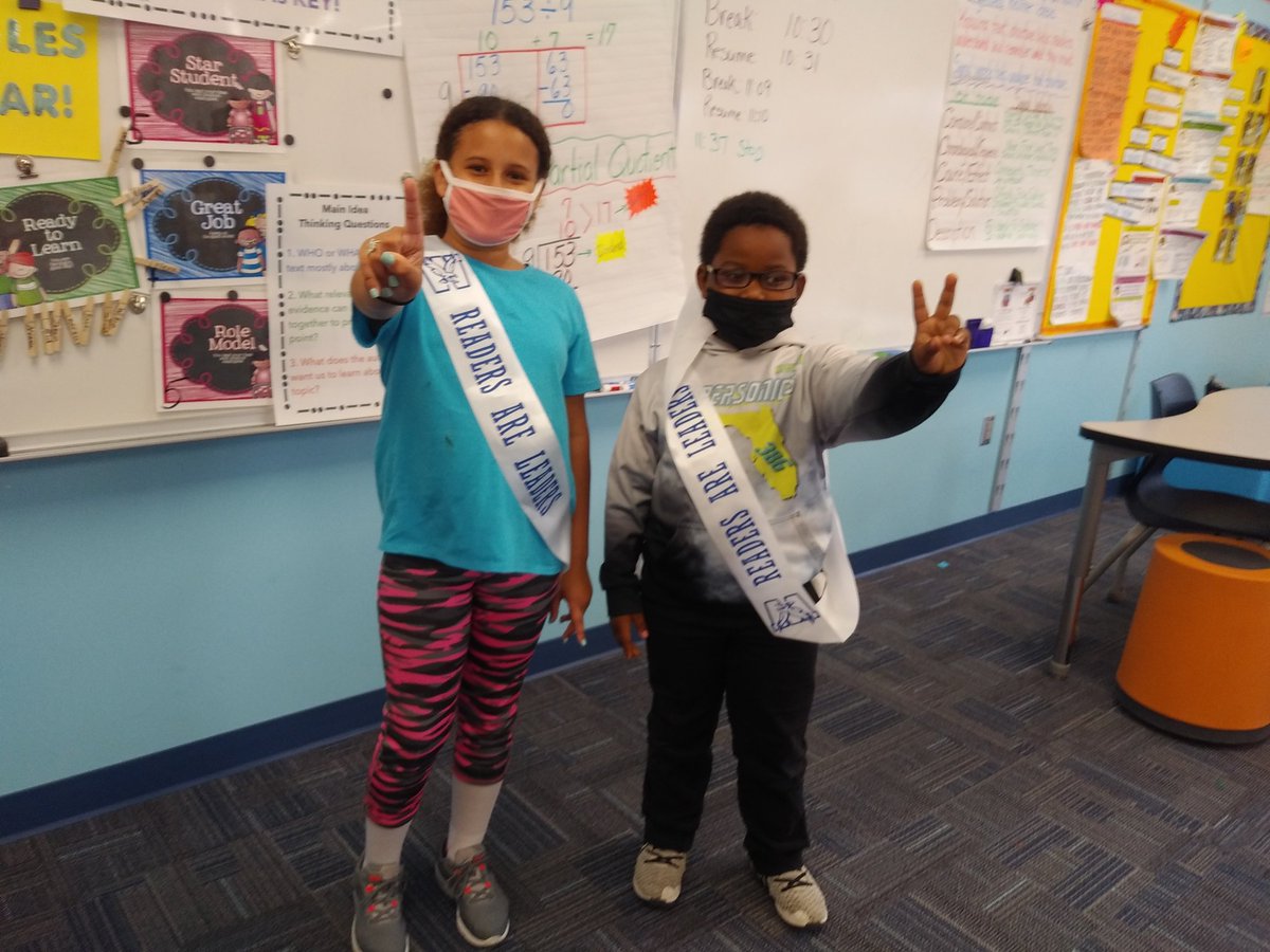 So proud of Kevell and Elexa Who are the top two 4th graders at Westside with the most Reading Counts points.