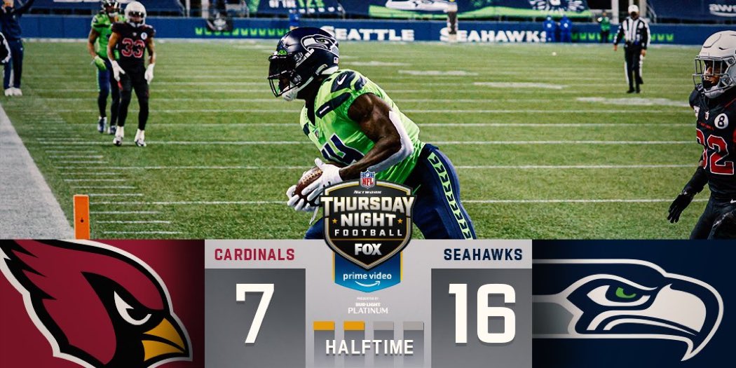 tharp813's tweet photo. HALFTIME: 16-7, @Seahawks! https://t.co/chjf2XRfDX