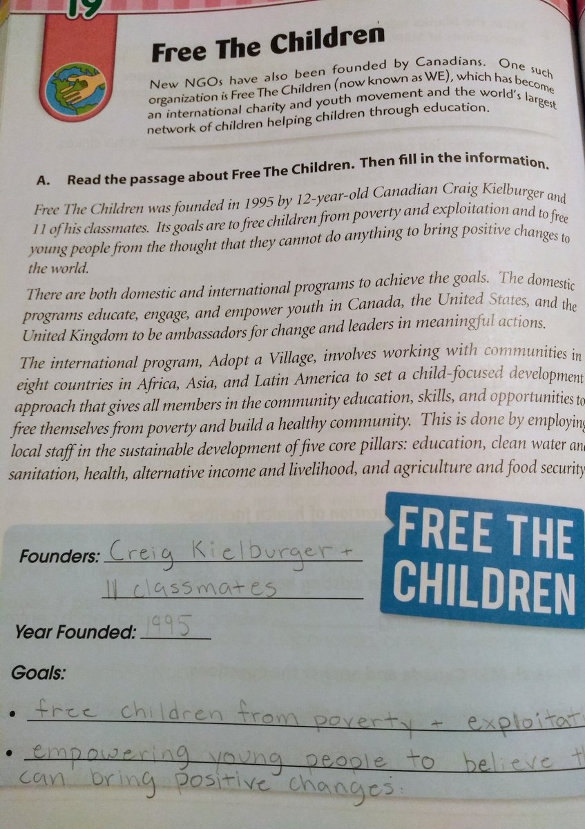 So having said all that ,in my long-winded way A reminder of what the opposition parties were so willing and some even eager to destroy.It will not be forgotten by Canada's youth ,participants in WE ,past and recent