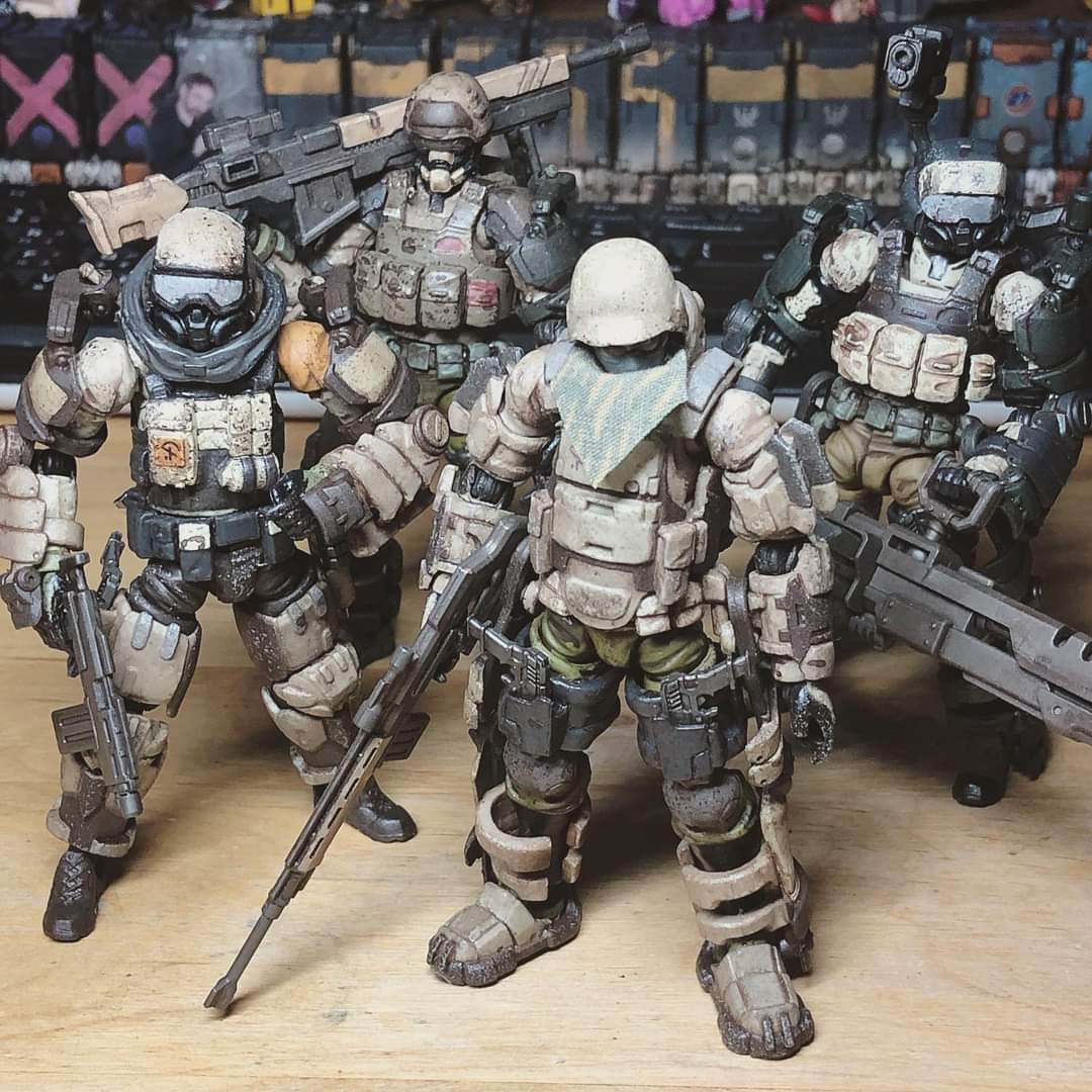 acidrainworld's tweet photo. ＜Shared from Kit Lau＞
＂熱砂の攻防戦＂

#熱砂の攻防戦 #acidrain #acidrainworld #actionfigures #artwork #SciFi #Sciencefiction #Scifiart #War #Soldiers #Military #sciencefictionart #cyberpunk #A23  #AP03 #pia #toyalliance https://t.co/4Qz7L5RjWt