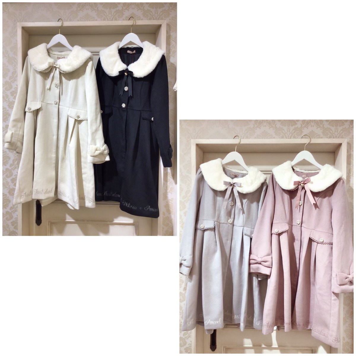 new Snow Crystal Bijouコート アイボリー/ピンク/サックス/ブラック